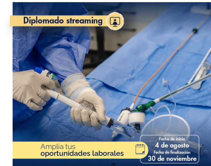 Diplomado en Asistencia Clínica Especializada en Hemodinamia y Radiología Intervencionista.