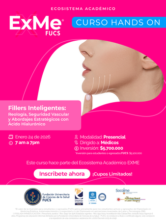 CURSO ExMe ACIDO HIALURONICO:Fillers Inteligentes: Reología, Seguridad Vascular y Abordajes Estratégicos con Ácido Hialurónico.